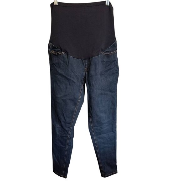 Time & Tru Womens Size Small 4-6 Maternity Blue Straight Leg Comfort Jeans Ankle - Picture 1 of 3